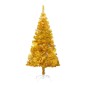 vidaXL Albero Natale Artificiale con LED e Supporto Oro 150 cm in PET vidaXL Albero Natale Artificiale con LED e Supporto Oro 150 cm in PET