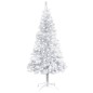vidaXL Albero Natale Artificiale con LED e Supporto Argento 120 cm PET vidaXL Albero Natale Artificiale con LED e Supporto Argento 120 cm PET