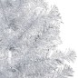 vidaXL Albero Natale Artificiale con LED e Supporto Argento 120 cm PET vidaXL Albero Natale Artificiale con LED e Supporto Argento 120 cm PET