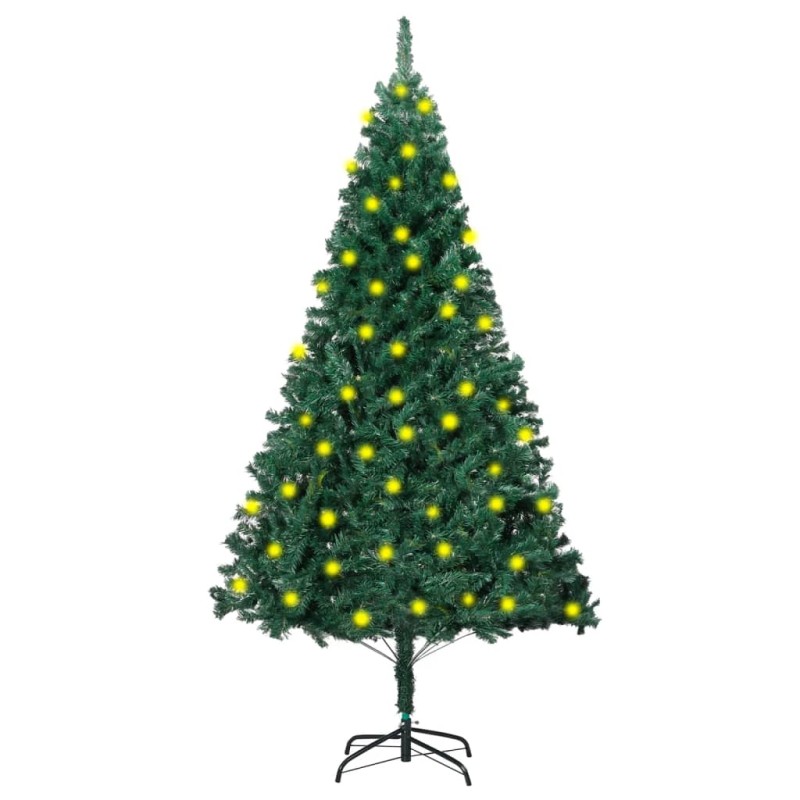 vidaXL Albero di Natale Artificiale con LED Rami Folti Verde 180 cm vidaXL Albero di Natale Artificiale con LED Rami Folti Verde 180 cm