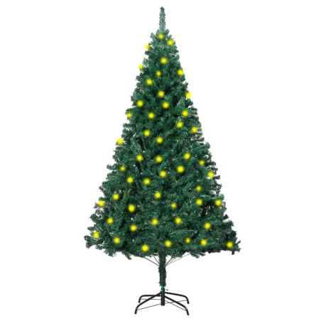 vidaXL Albero di Natale Artificiale con LED Rami Folti Verde 180 cm