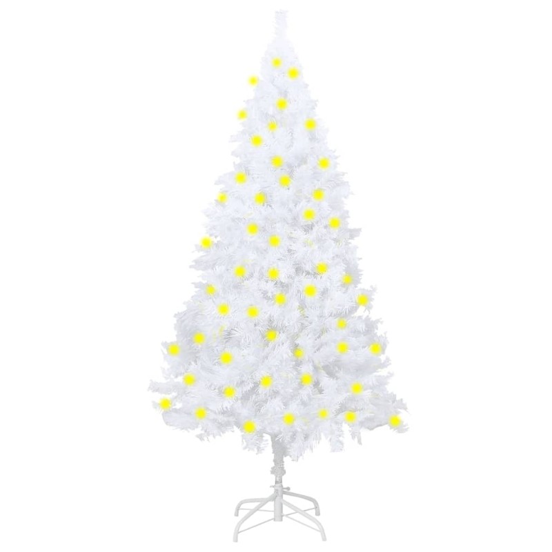vidaXL Albero di Natale Artificiale con LED Rami Folti Bianco 180 cm vidaXL Albero di Natale Artificiale con LED Rami Folti Bianco 180 cm