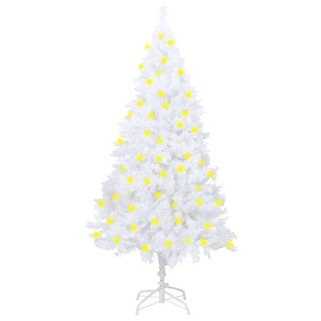 vidaXL Albero di Natale Artificiale con LED Rami Folti Bianco 180 cm