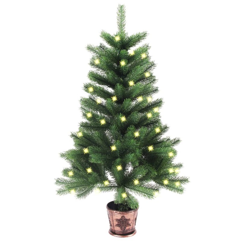 vidaXL Albero di Natale Artificiale con LED 65 cm Verde vidaXL Albero di Natale Artificiale con LED 65 cm Verde