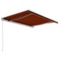 Tenda da Sole Retrattile Manuale 400x300 cm Arancione e Marrone Tenda da Sole Retrattile Manuale 400x300 cm Arancione e Marrone