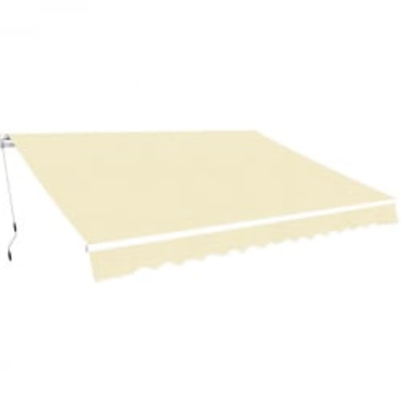 Tenda da Sole Pieghevole Manuale 600 cm Crema Tenda da Sole Pieghevole Manuale 600 cm Crema