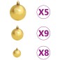 vidaXL Albero Natale Artificiale con LED e Palline 120 cm 230 Rami