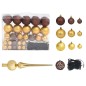 vidaXL Set Albero Natale Artificiale LED e Palline Argento 150 cm PET vidaXL Set Albero Natale Artificiale LED e Palline Argento 150 cm PET
