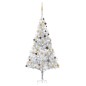 vidaXL Albero Natale Artificiale con LED e Palline Argento 240 cm PVC vidaXL Albero Natale Artificiale con LED e Palline Argento 240 cm PVC
