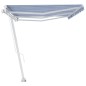 Tenda Retrattile Manuale Autoportante 600x300 cm Blu e Bianca Tenda Retrattile Manuale Autoportante 600x300 cm Blu e Bianca