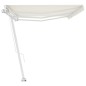 Tenda da Sole Retrattile Manuale Autoportante 600x300 cm Crema Tenda da Sole Retrattile Manuale Autoportante 600x300 cm Crema