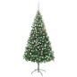 vidaXL Albero Natale Artificiale con LED e Palline 210 cm 910 Rami vidaXL Albero Natale Artificiale con LED e Palline 210 cm 910 Rami
