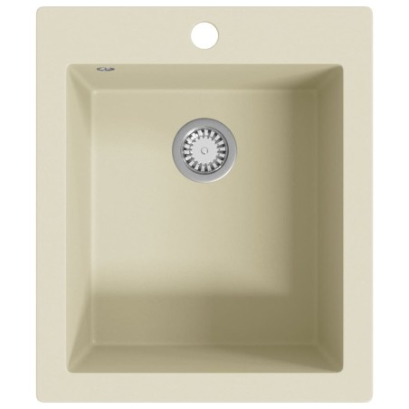 vidaXL Lavello da Cucina in Granito Vasca Singola Beige
