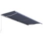 Tenda da Sole Retrattile Manuale 600x300 cm Blu e Bianca Tenda da Sole Retrattile Manuale 600x300 cm Blu e Bianca