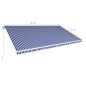Tenda da Sole Retrattile Manuale 600x300 cm Blu e Bianca Tenda da Sole Retrattile Manuale 600x300 cm Blu e Bianca