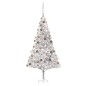 vidaXL Albero Natale Artificiale con LED e Palline Argento 240 cm PVC vidaXL Albero Natale Artificiale con LED e Palline Argento 240 cm PVC