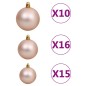 vidaXL Albero Natale Artificiale con LED e Palline Argento 240 cm PVC vidaXL Albero Natale Artificiale con LED e Palline Argento 240 cm PVC