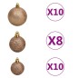 vidaXL Albero Natale Artificiale con LED e Palline Argento 240 cm PVC vidaXL Albero Natale Artificiale con LED e Palline Argento 240 cm PVC