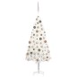 vidaXL Albero di Natale Preilluminato con Palline Bianco 180 cm vidaXL Albero di Natale Preilluminato con Palline Bianco 180 cm