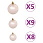 vidaXL Albero di Natale Preilluminato con Palline Bianco 180 cm vidaXL Albero di Natale Preilluminato con Palline Bianco 180 cm