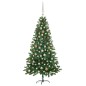 vidaXL Albero di Natale Artificiale con LED e Set Palline 150 cm Verde vidaXL Albero di Natale Artificiale con LED e Set Palline 150 cm Verde