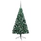 vidaXL Set Albero Natale Artificiale a Metà LED e Palline Verde 180 cm vidaXL Set Albero Natale Artificiale a Metà LED e Palline Verde 180 cm