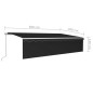 Tenda da Sole Retrattile Manuale con Parasole 6x3m Antracite Tenda da Sole Retrattile Manuale con Parasole 6x3m Antracite