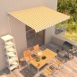 Tenda da Sole Retrattile Manuale 400x300 cm Gialla e Bianca Tenda da Sole Retrattile Manuale 400x300 cm Gialla e Bianca