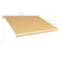 Tenda da Sole Retrattile Manuale 400x300 cm Gialla e Bianca Tenda da Sole Retrattile Manuale 400x300 cm Gialla e Bianca