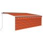 Tenda da Sole Retrattile con Parasole 4x3 m Arancio e Marrone