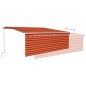 Tenda da Sole Retrattile con Parasole 4x3 m Arancio e Marrone