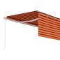 Tenda da Sole Retrattile con Parasole 4x3 m Arancio e Marrone