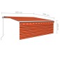 Tenda da Sole Retrattile con Parasole 4x3 m Arancio e Marrone