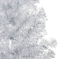 vidaXL Albero Natale Artificiale con LED e Palline Argento 240 cm PVC 