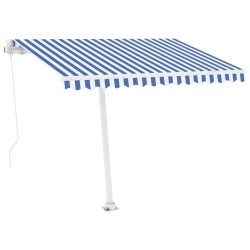 Tenda da Sole Retrattile Manuale 300x250 cm Blu e Bianca