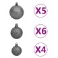 vidaXL Set Albero Natale Artificiale con LED e Palline Bianco 120 cm vidaXL Set Albero Natale Artificiale con LED e Palline Bianco 120 cm