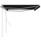 Tenda da Sole Retrattile Manuale con Pali 4x3 m Antracite Tenda da Sole Retrattile Manuale con Pali 4x3 m Antracite