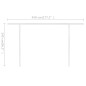 Tenda da Sole Retrattile Manuale con Pali 4x3 m Antracite Tenda da Sole Retrattile Manuale con Pali 4x3 m Antracite