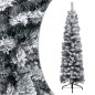 vidaXL Albero di Natale Artificiale Sottile con LED e Neve Verde 210cm vidaXL Albero di Natale Artificiale Sottile con LED e Neve Verde 210cm