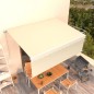 Tenda da Sole Retrattile Manuale con Parasole 4x3m Crema Tenda da Sole Retrattile Manuale con Parasole 4x3m Crema