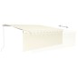 Tenda da Sole Retrattile Manuale con Parasole 4x3m Crema Tenda da Sole Retrattile Manuale con Parasole 4x3m Crema