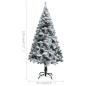vidaXL Albero di Natale Artificiale con Luci LED e Neve Verde 120 cm vidaXL Albero di Natale Artificiale con Luci LED e Neve Verde 120 cm
