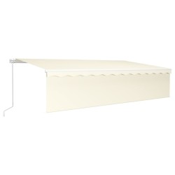 Tenda da Sole Retrattile Manuale con Parasole 6x3 m Crema