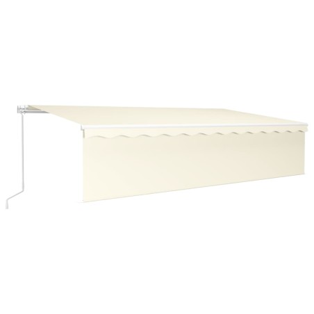 Tenda da Sole Retrattile Manuale con Parasole 6x3 m Crema