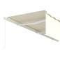 Tenda da Sole Retrattile Manuale con Parasole 6x3 m Crema Tenda da Sole Retrattile Manuale con Parasole 6x3 m Crema