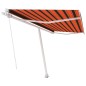 Tenda Retrattile Manuale con Palo 400x300 cm Arancio Marrone Tenda Retrattile Manuale con Palo 400x300 cm Arancio Marrone