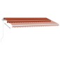 Tenda Retrattile Manuale con Palo 400x300 cm Arancio Marrone Tenda Retrattile Manuale con Palo 400x300 cm Arancio Marrone