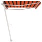 Tenda Retrattile Manuale con Palo 400x300 cm Arancio Marrone Tenda Retrattile Manuale con Palo 400x300 cm Arancio Marrone