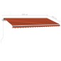 Tenda Retrattile Manuale con Palo 400x300 cm Arancio Marrone Tenda Retrattile Manuale con Palo 400x300 cm Arancio Marrone