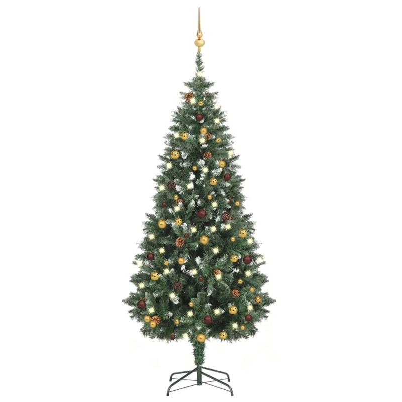 vidaXL Albero di Natale Artificiale con LED e Set Palline 180 cm vidaXL Albero di Natale Artificiale con LED e Set Palline 180 cm
